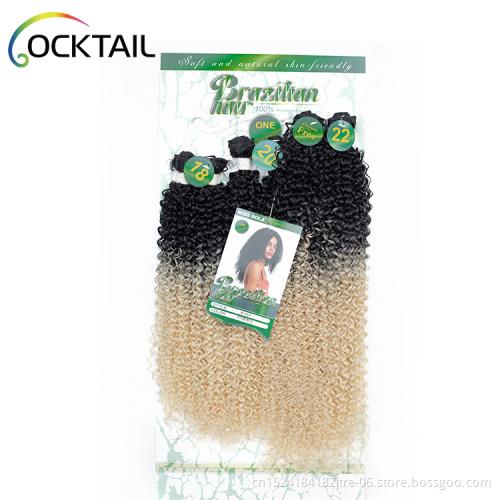 african soft synthetic afro kinky curly hair extension weave synthetic hair vendors, synthetic japanese fiber hair bulk